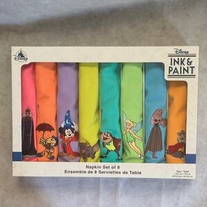 NIB Disney Ink & Paint Colorful Character Napkin Set